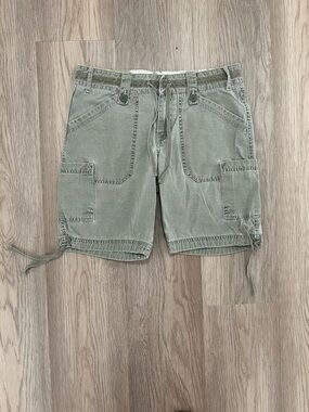 Limited Too Olive Green Cargo Shorts Y2K Girls Size 10.5